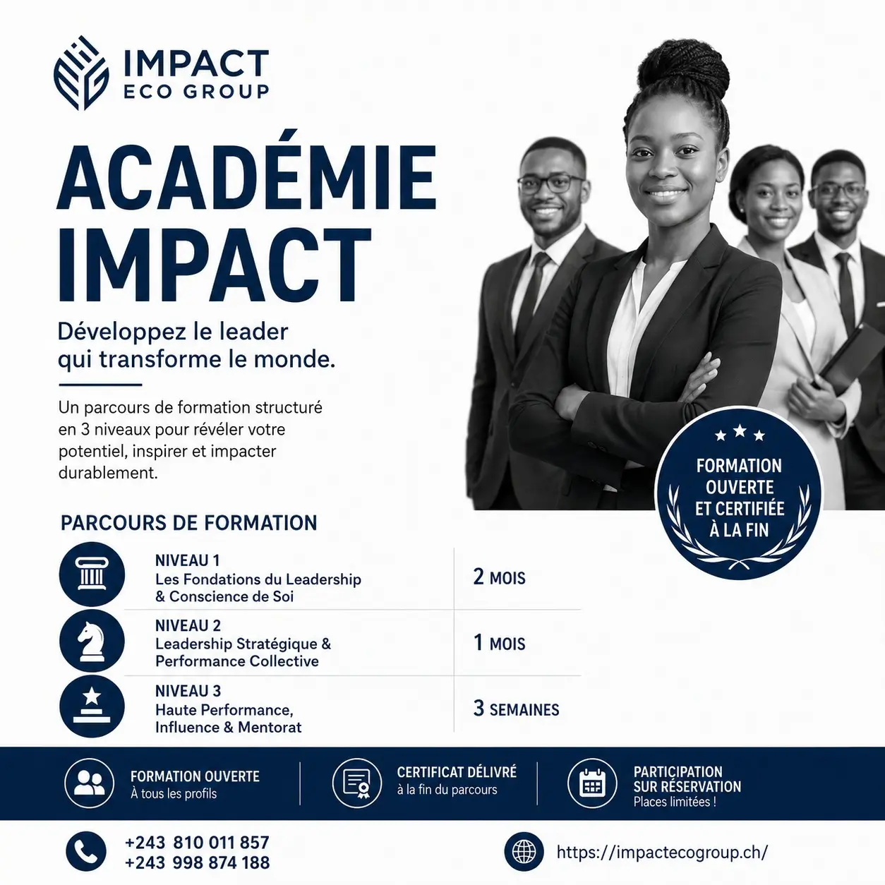 Académie Impact — Formation Leadership certifiée par Impact Eco Group